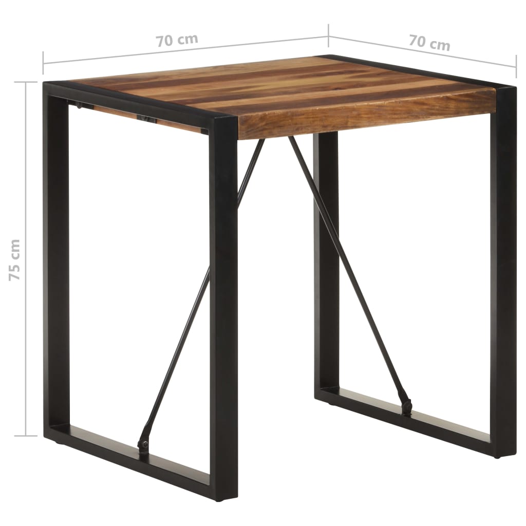 vidaXL Dining Table 70x70x75 cm Solid Acacia Wood