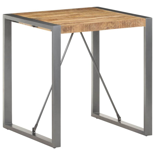 321599 vidaXL Dining Table 70x70x75 cm Solid Rough Mango Wood