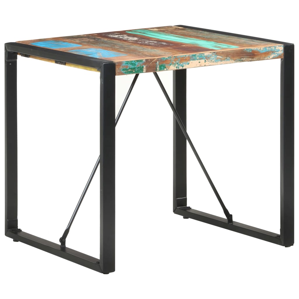 vidaXL Dining Table 80x80x75 cm Solid Reclaimed Wood