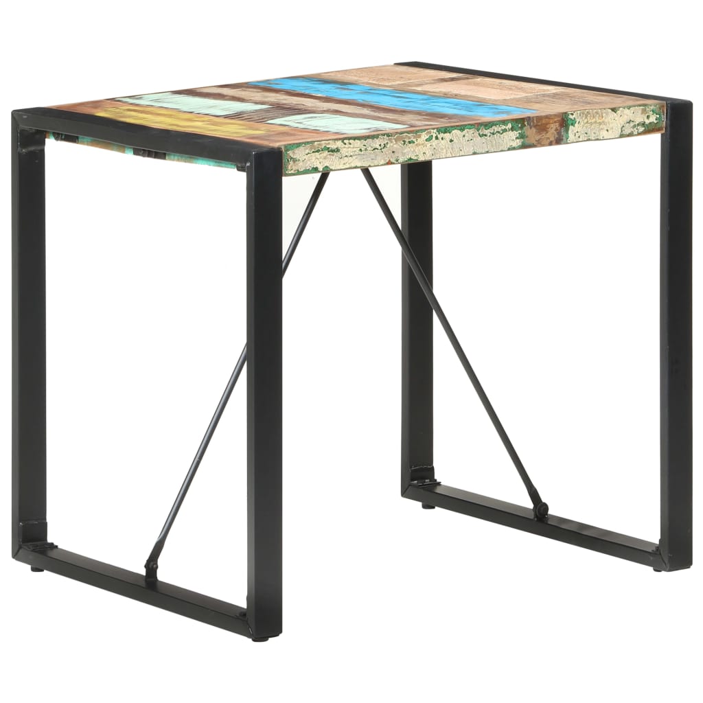 vidaXL Dining Table 80x80x75 cm Solid Reclaimed Wood