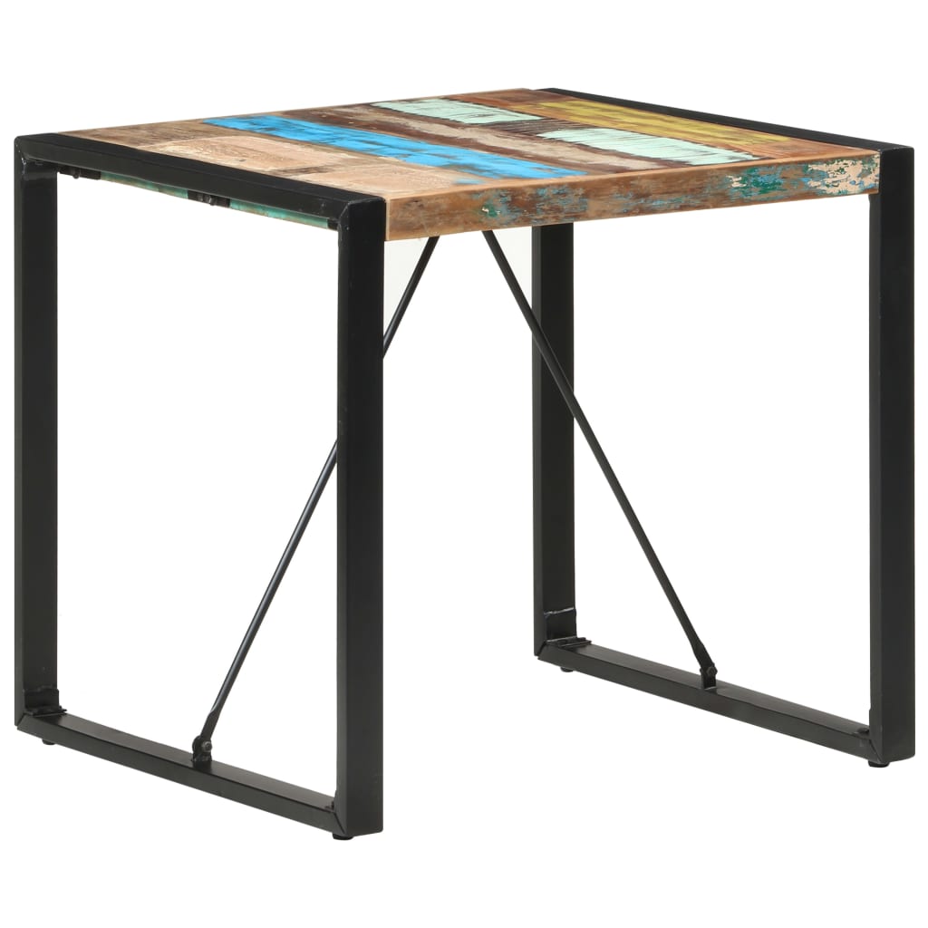 vidaXL Dining Table 80x80x75 cm Solid Reclaimed Wood