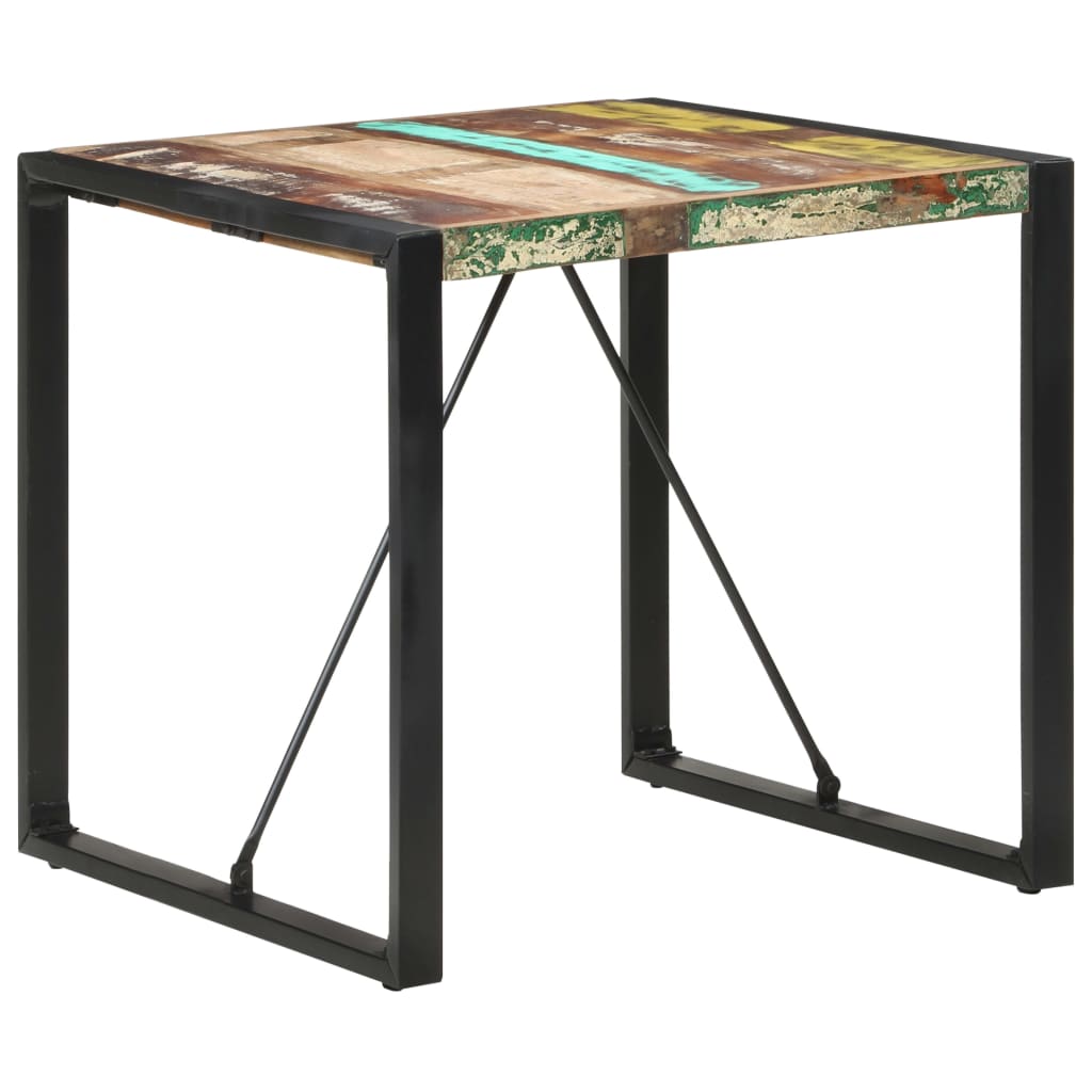 vidaXL Dining Table 80x80x75 cm Solid Reclaimed Wood