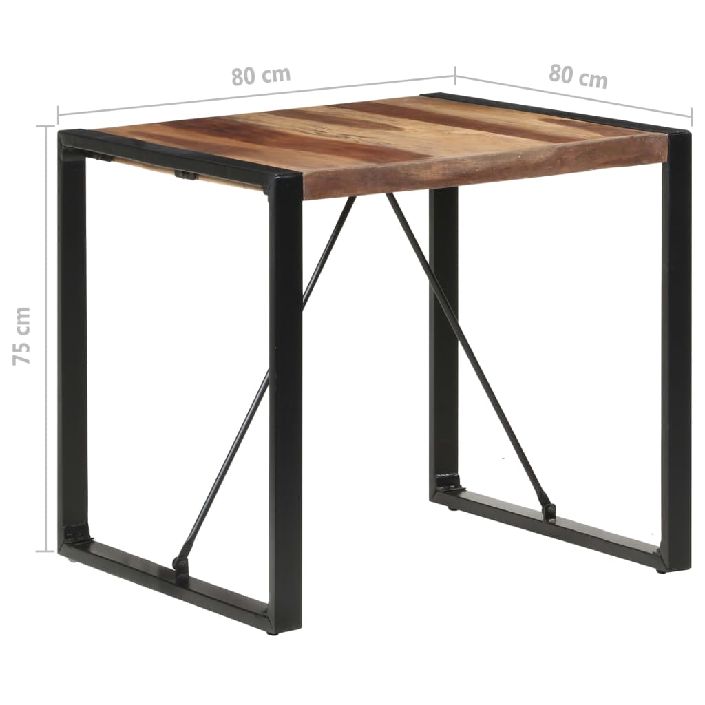 Dining Table 80x80x75 cm Solid Wood