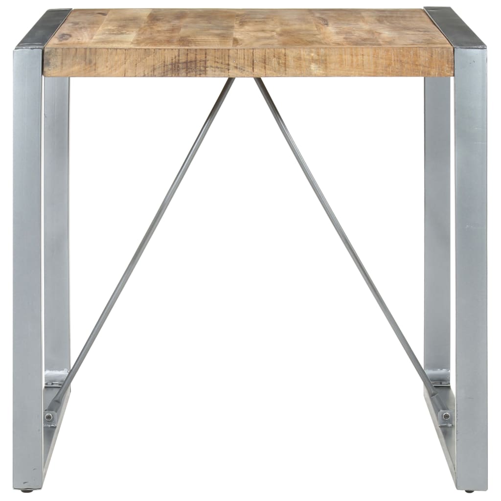 vidaXL Dining Table 80x80x75 cm Rough Mango Wood