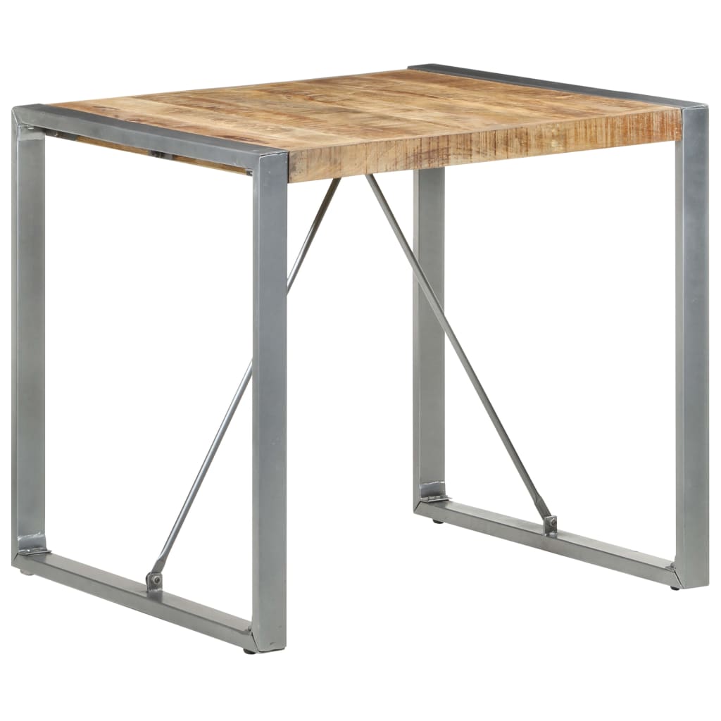 vidaXL Dining Table 80x80x75 cm Rough Mango Wood