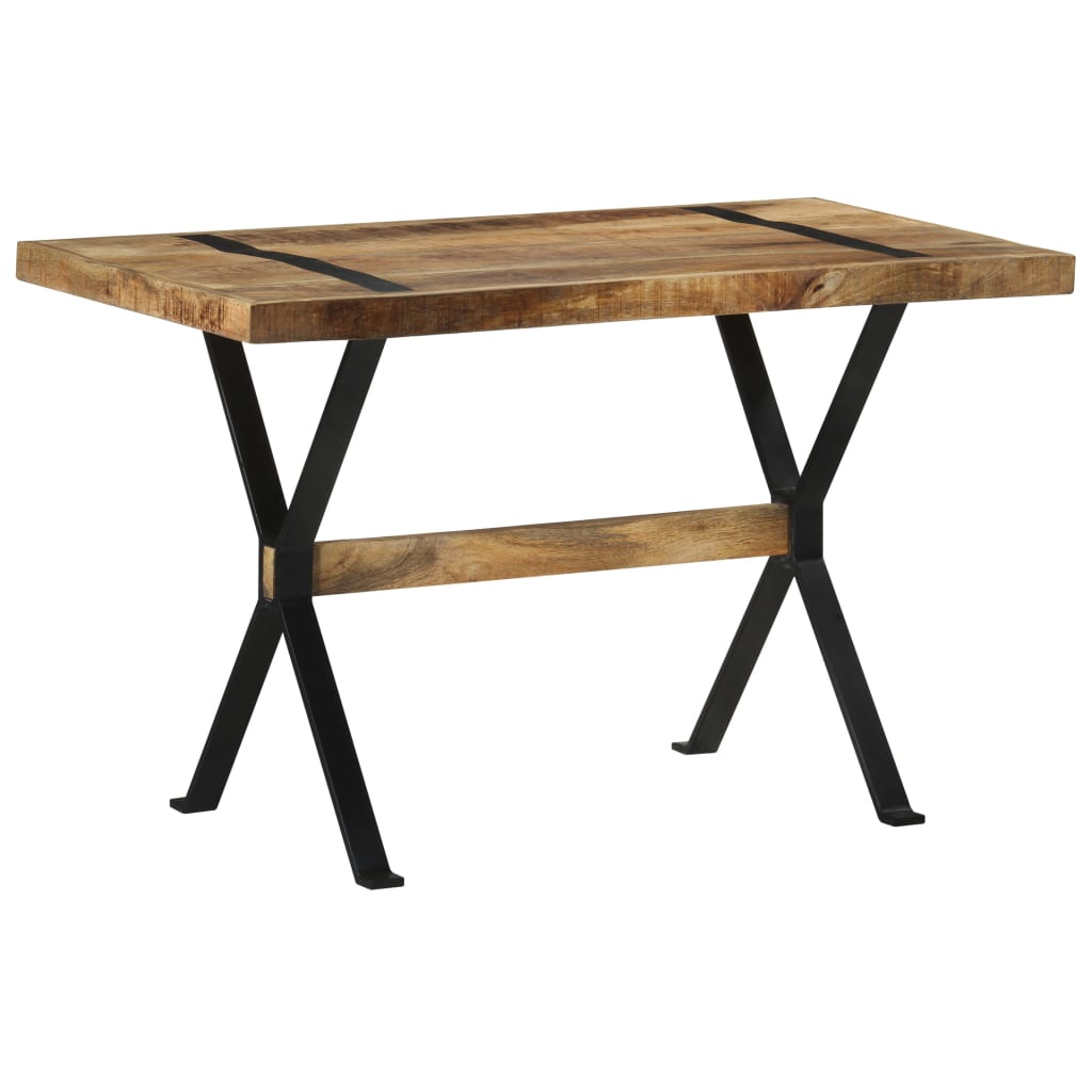 vidaXL Dining Table 120x60x76 cm Rough Mango Wood