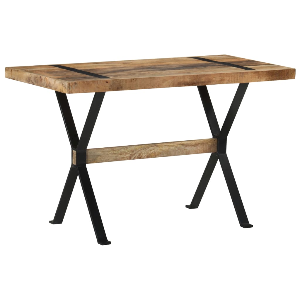 vidaXL Dining Table 120x60x76 cm Rough Mango Wood