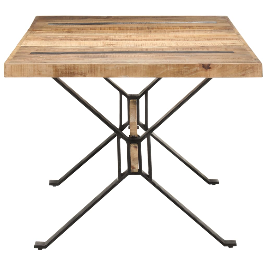 vidaXL Dining Table 180x90x76 cm Rough Mango Wood