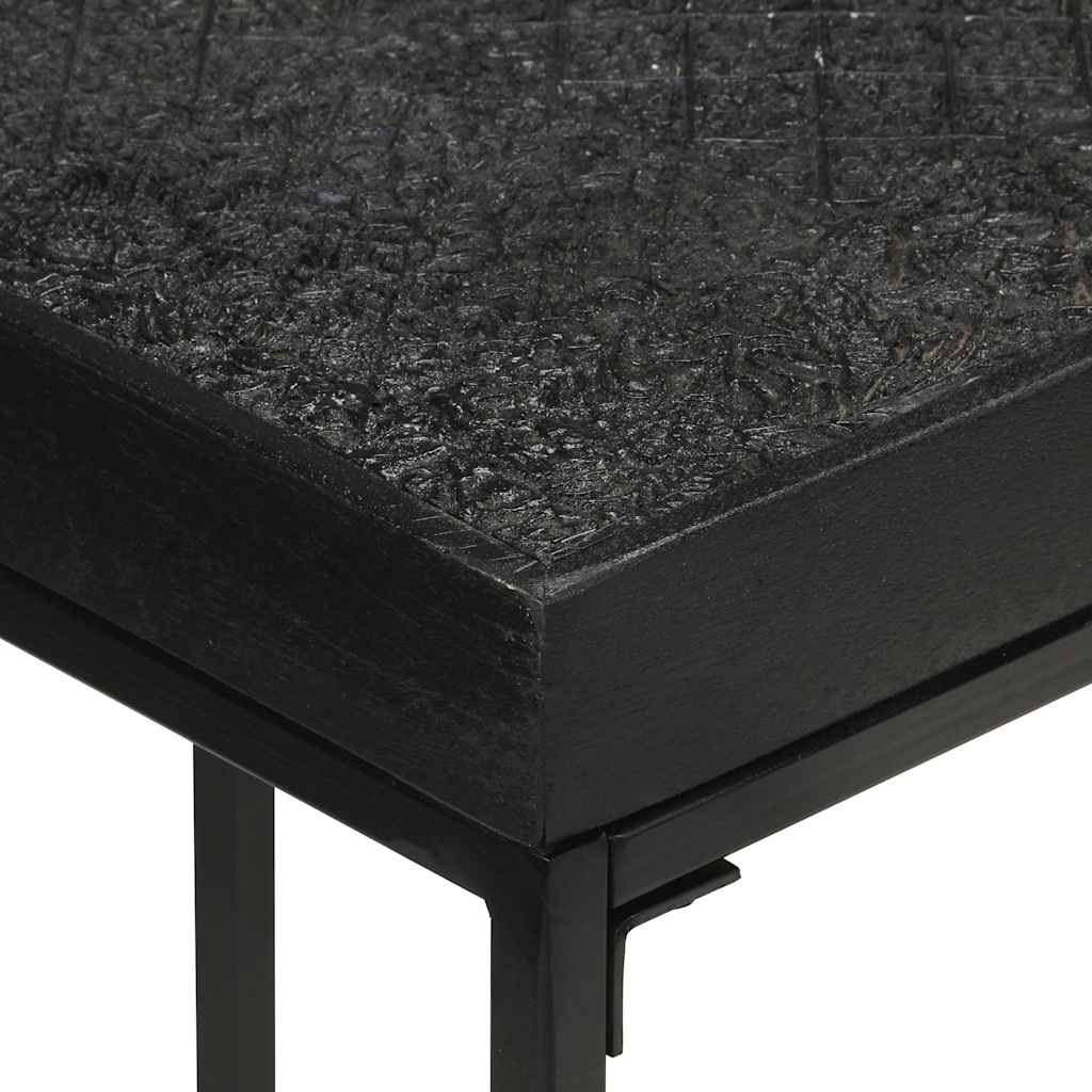 321612 vidaXL Console Table Black 110x35x76 cm Solid Acacia and Mango Wood