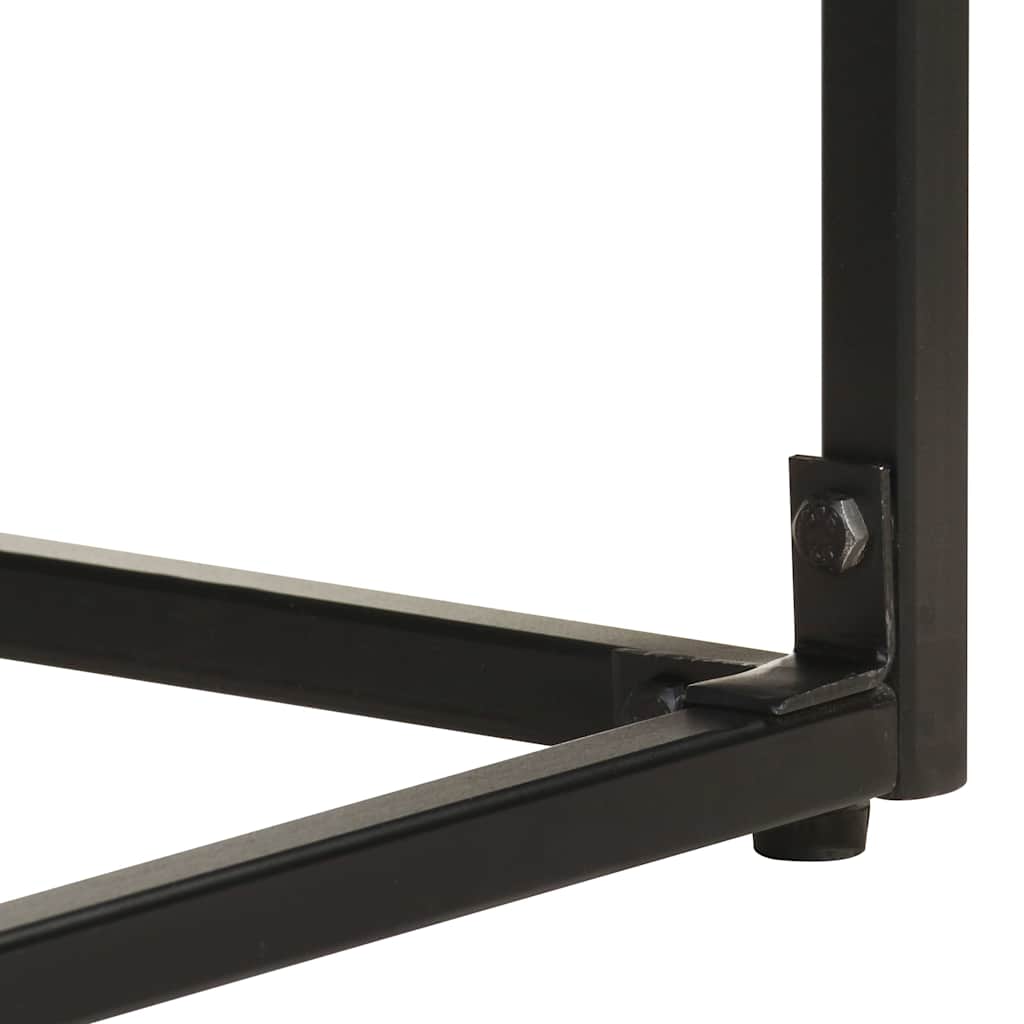 321612 vidaXL Console Table Black 110x35x76 cm Solid Acacia and Mango Wood
