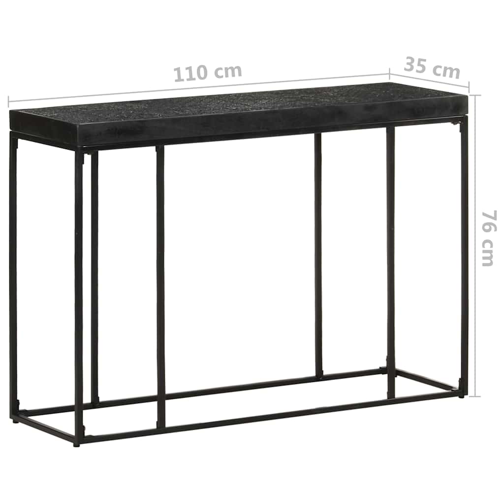 321612 vidaXL Console Table Black 110x35x76 cm Solid Acacia and Mango Wood