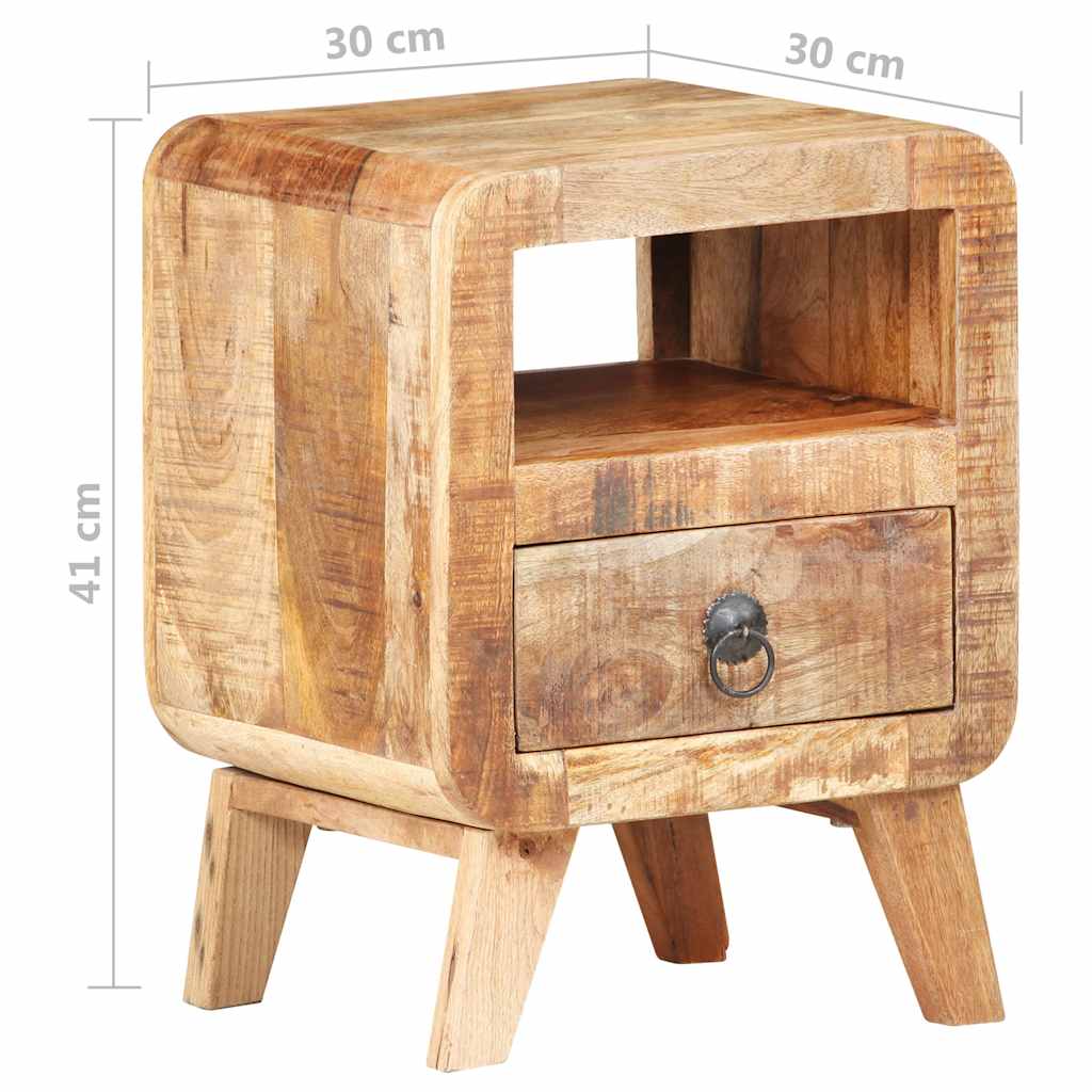 Bedside Cabinet | Rough Mango Wood | 30x30x41 cm | Bedside Cabinet