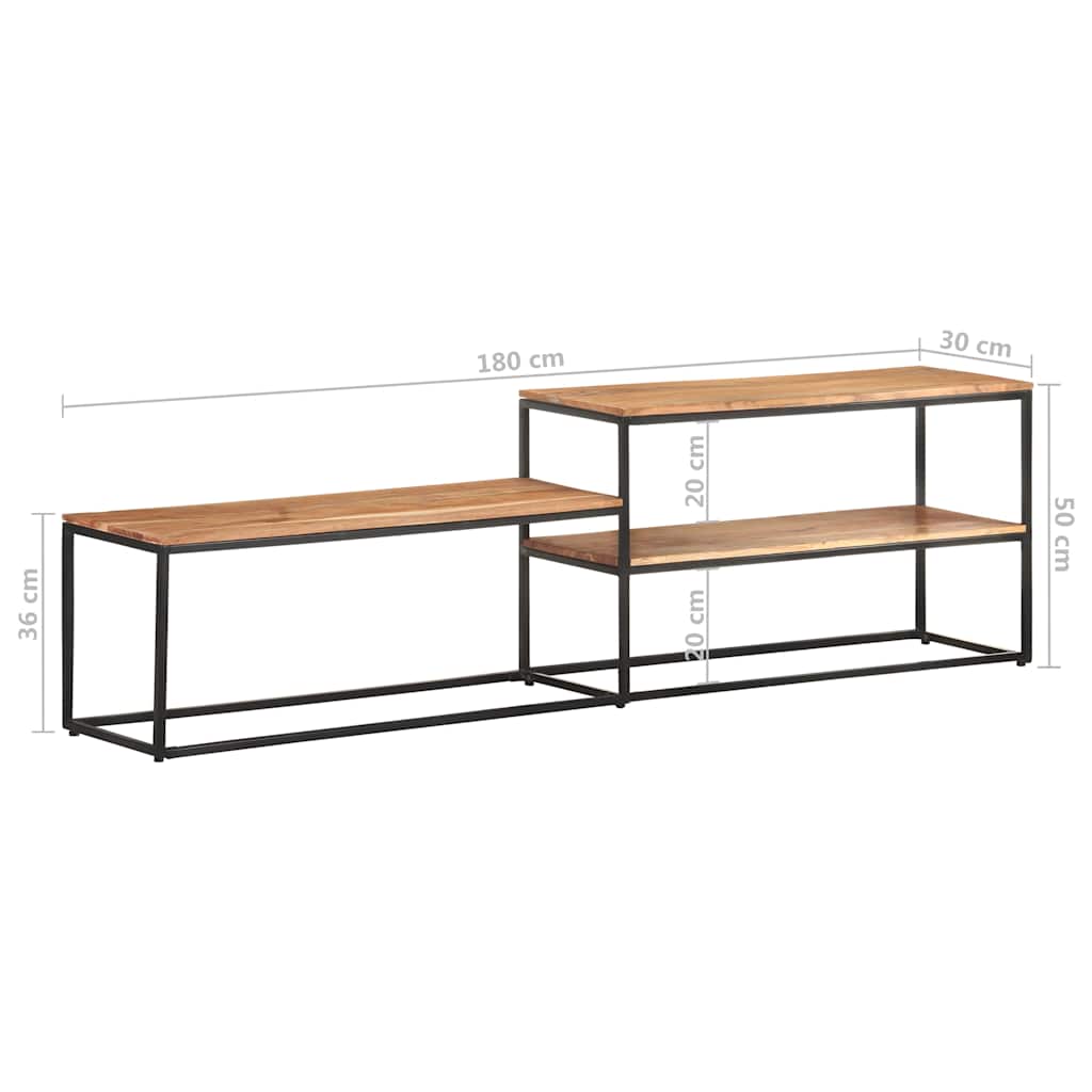 321622 vidaXL TV Cabinet 180x30x50 cm Solid Acacia Wood