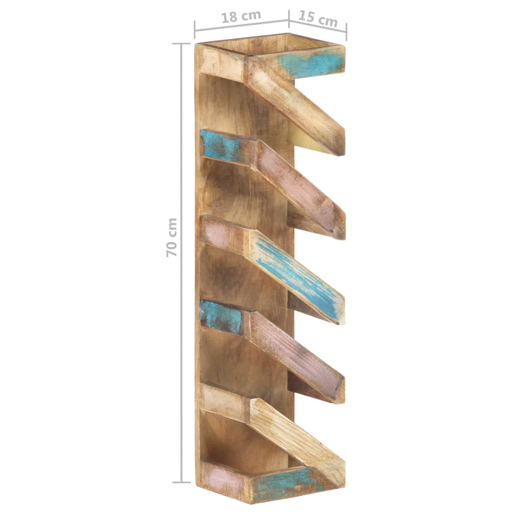 vidaXL Wine Rack for 5 Bottles Solid Reclaimed Wood