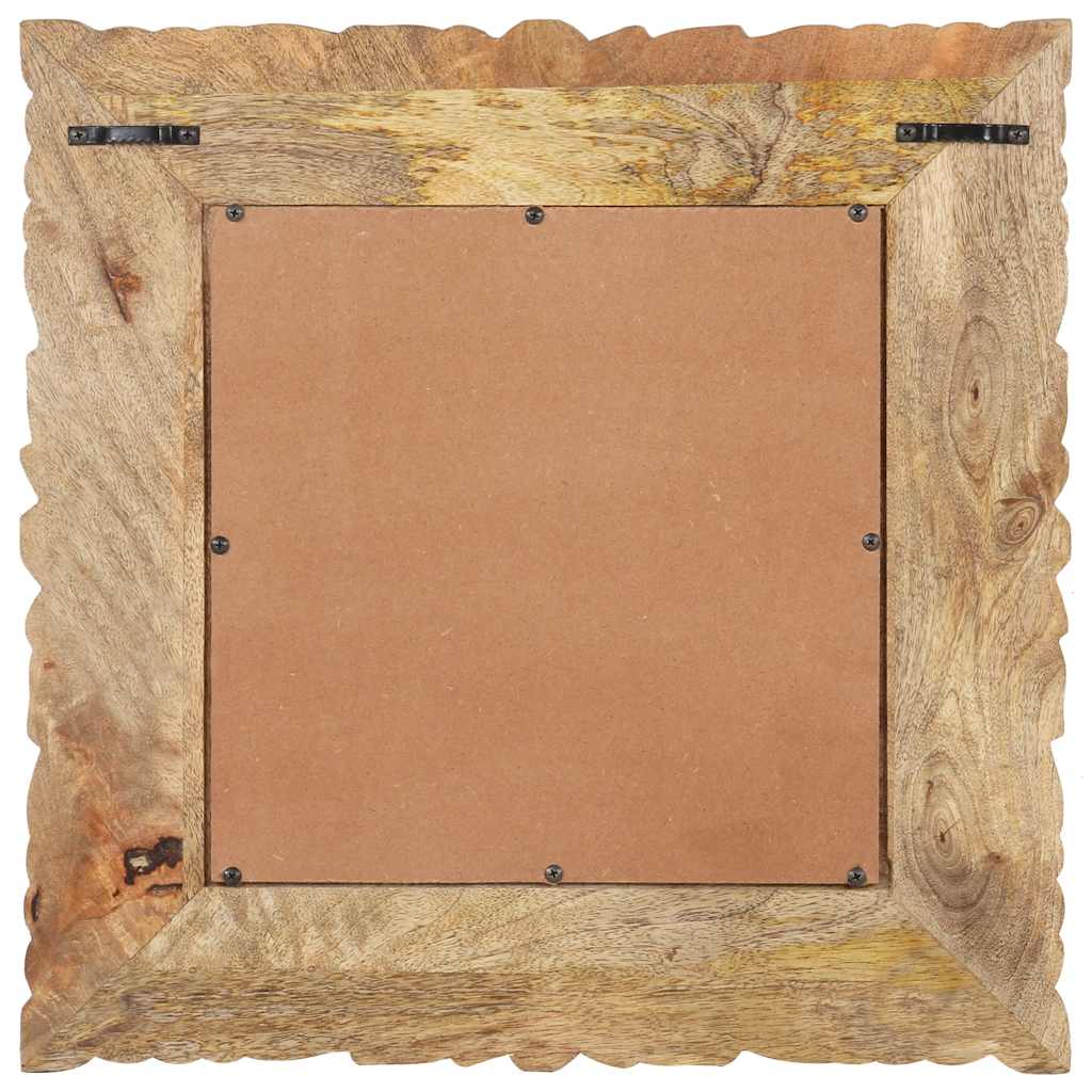 Mirror | Natural mango wood colour | Solid mango wood | 50x50 cm