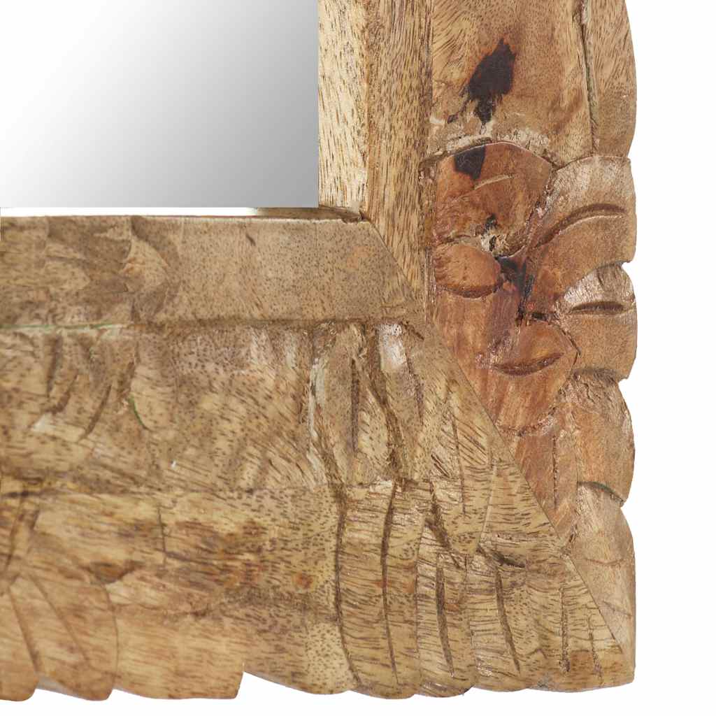 Mirror | Natural mango wood colour | Solid mango wood | 50x50 cm