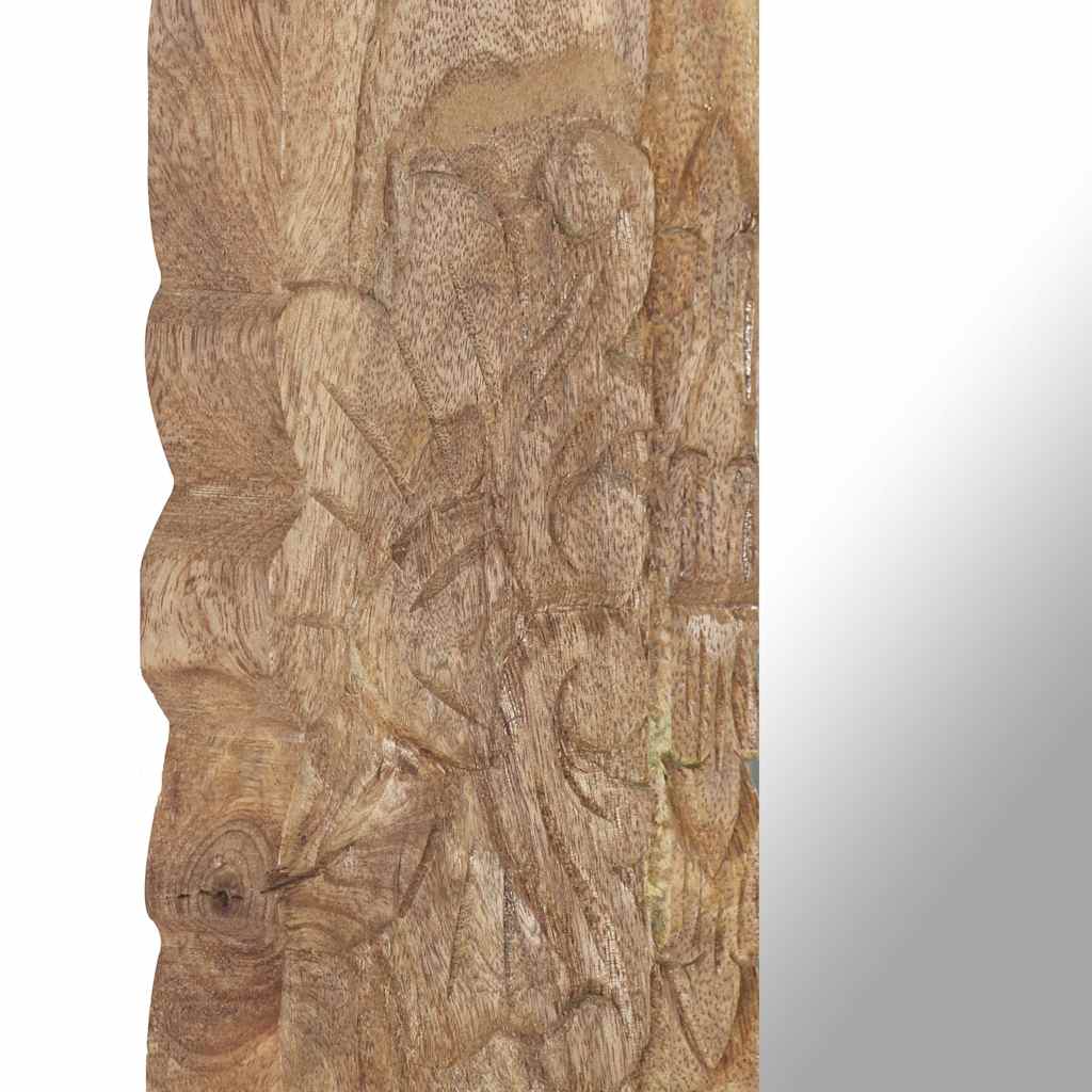 Mirror | Natural mango wood colour | Solid mango wood | 50x50 cm