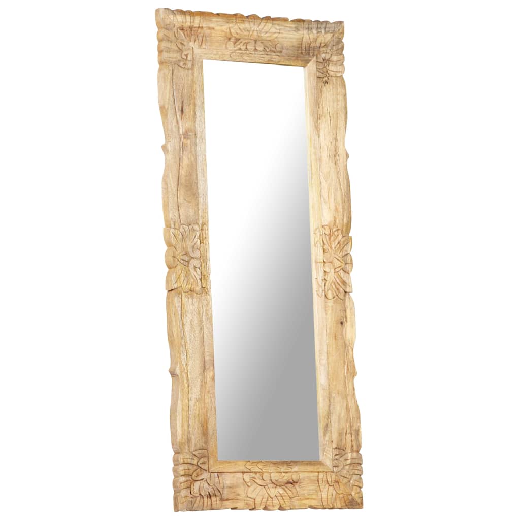 321637 vidaXL Mirror 110x50 cm Solid Mango Wood