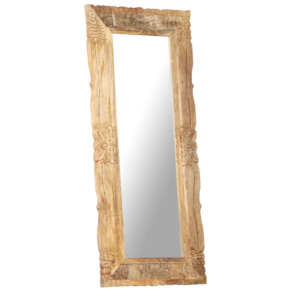 321637 vidaXL Mirror 110x50 cm Solid Mango Wood