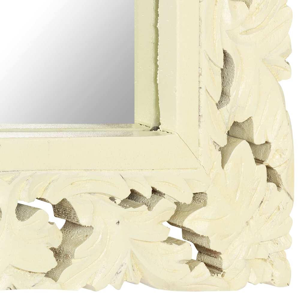 Mirror | White | Solid mango wood | Medium | Decorative Inlays | Mirror