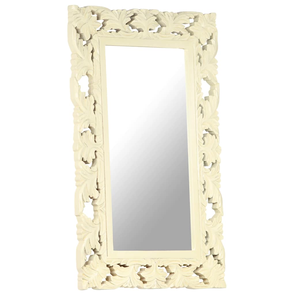 Mirror | White | Solid mango wood | Medium | Decorative Inlays | Mirror