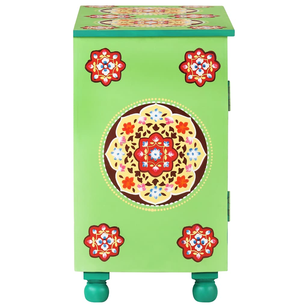 321664 vidaXL Hand Painted Sideboard Multicolour 70x35x60 cm Solid Mango Wood
