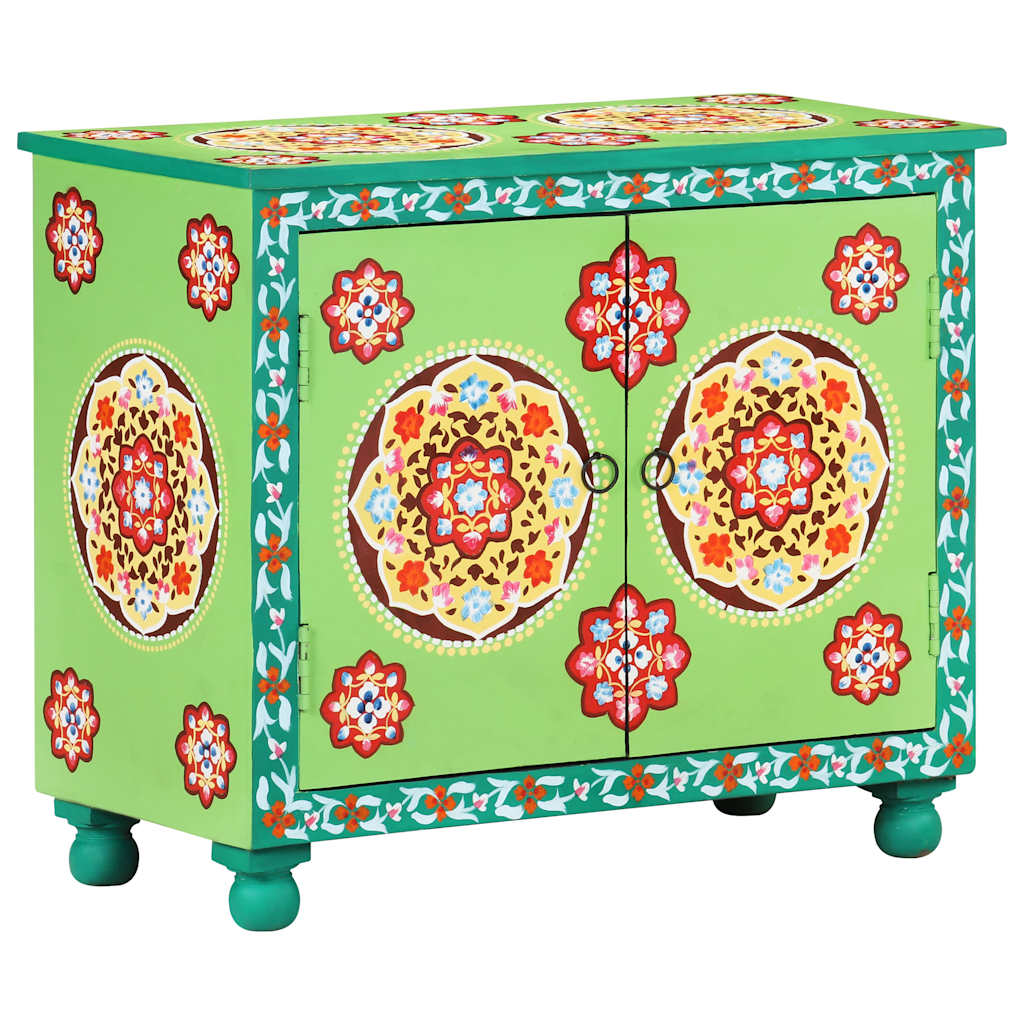 321664 vidaXL Hand Painted Sideboard Multicolour 70x35x60 cm Solid Mango Wood