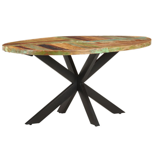 vidaXL Dining Table 160x90x75 cm Solid  Reclaimed Wood