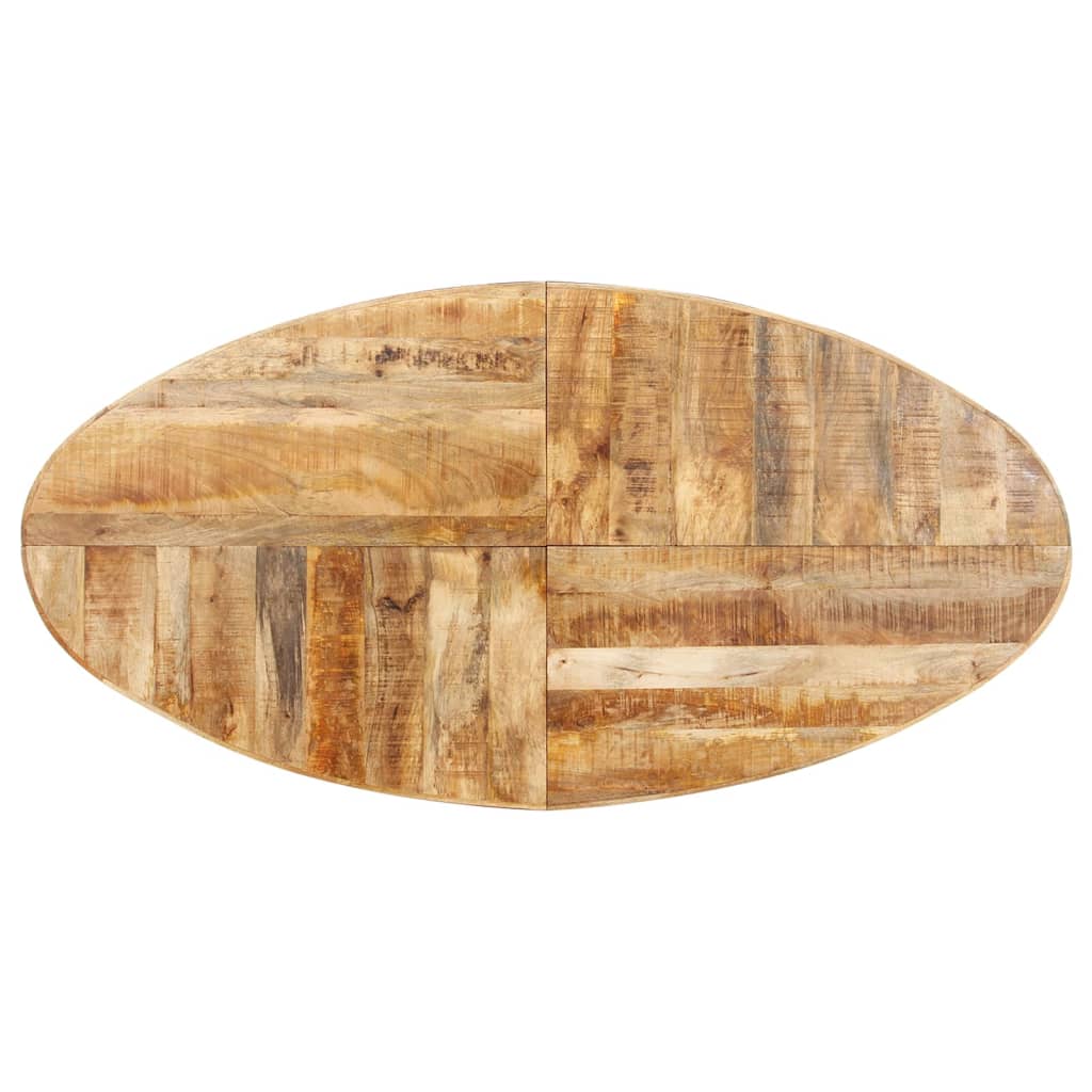 vidaXL Dining Table Oval 200x100x75 cm Rough Mango Wood