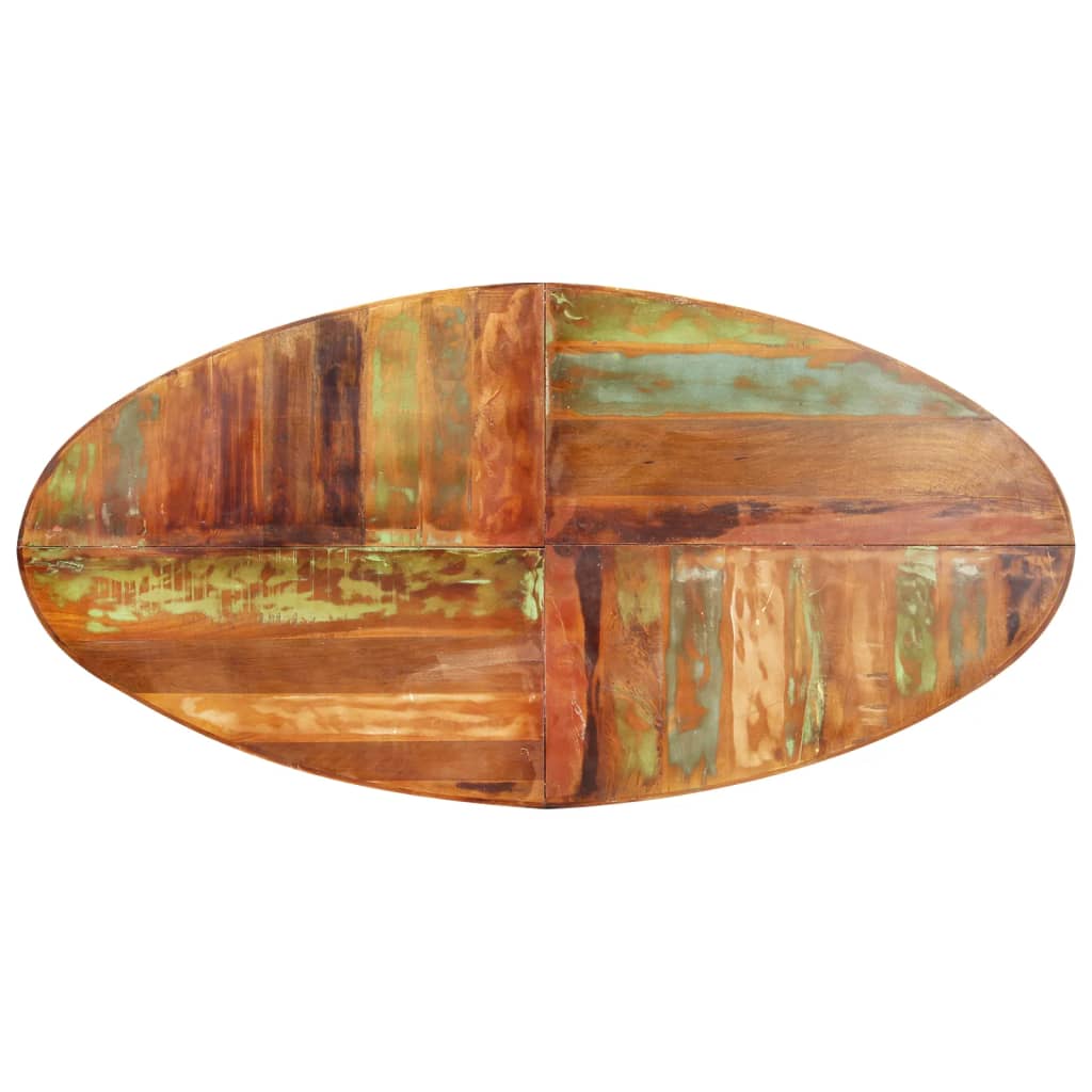 vidaXL Dining Table Oval 200x100x75 cm Solid Reclaimed Wood