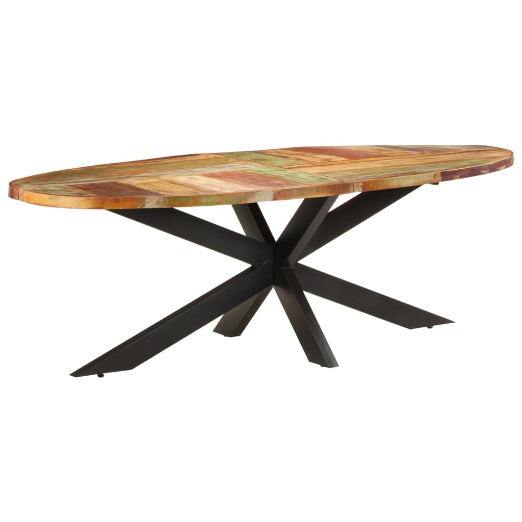 vidaXL Dining Table 240x100x75 cm Solid Reclaimed Wood