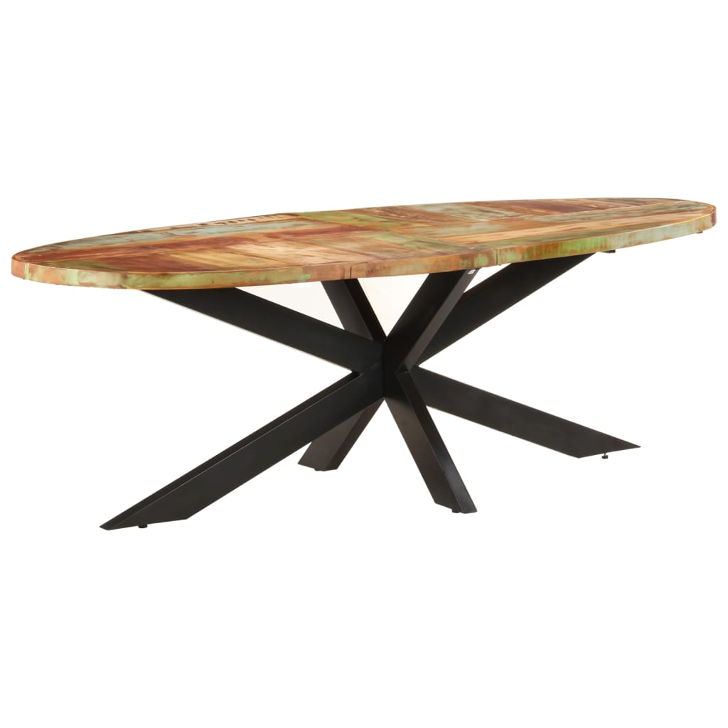 vidaXL Dining Table 240x100x75 cm Solid Reclaimed Wood