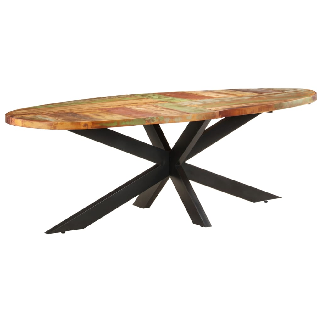 vidaXL Dining Table 240x100x75 cm Solid Reclaimed Wood