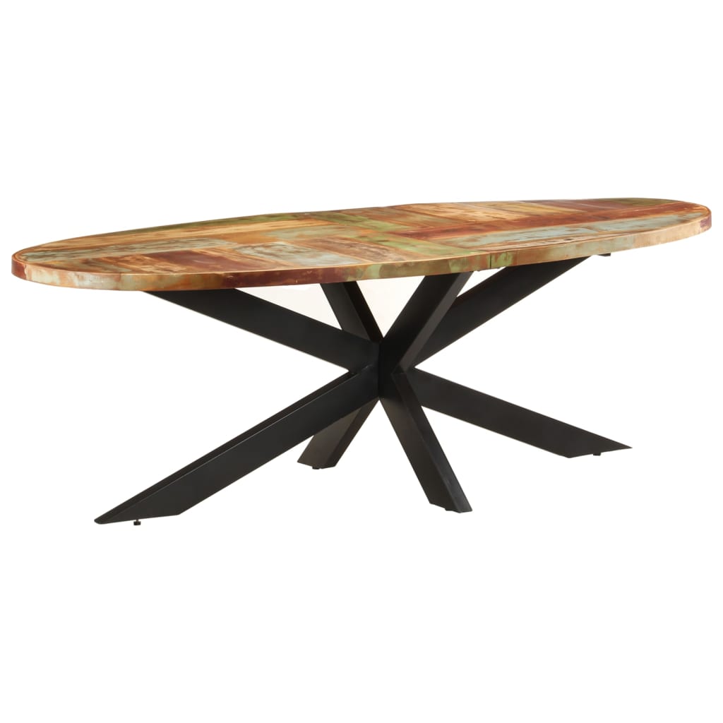 vidaXL Dining Table 240x100x75 cm Solid Reclaimed Wood