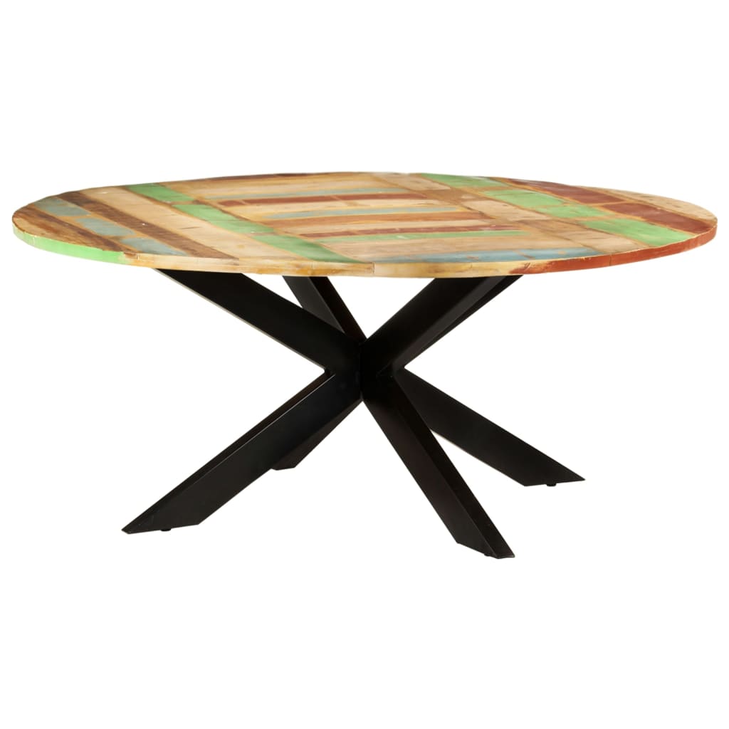 Dining Table Round 175x75 cm Solid Reclaimed Wood