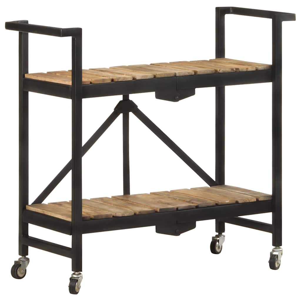 321710 vidaXL Kitchen Trolley 87x36x81 cm Solid Mango Wood