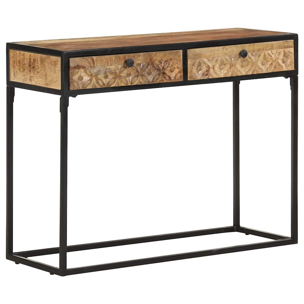 321713 vidaXL Console Table 100x35x75 cm Solid Mango Wood