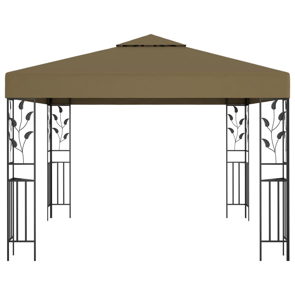 vidaXL Gazebo 3x3 m Taupe 180 g/m²