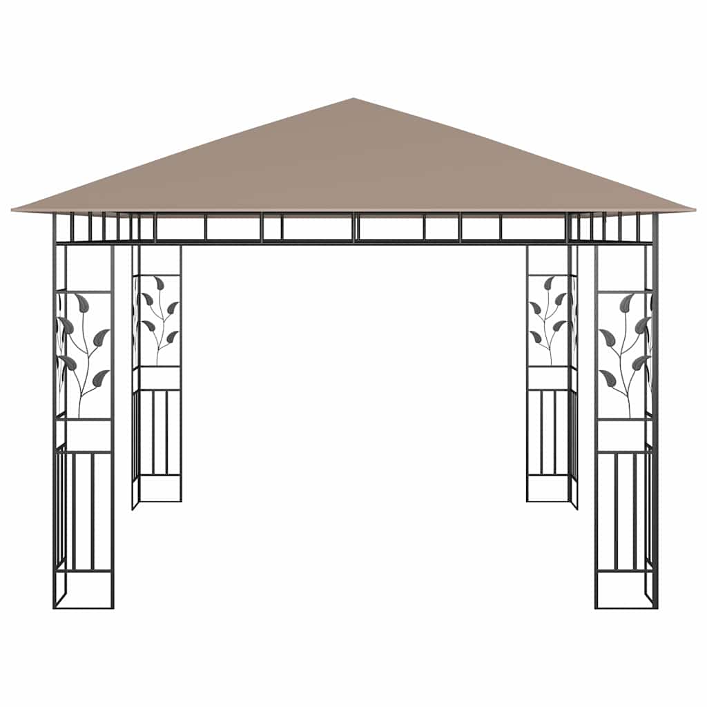 Gazebo with Mosquito Net 3x3x2.73 m Taupe 180 g/m²