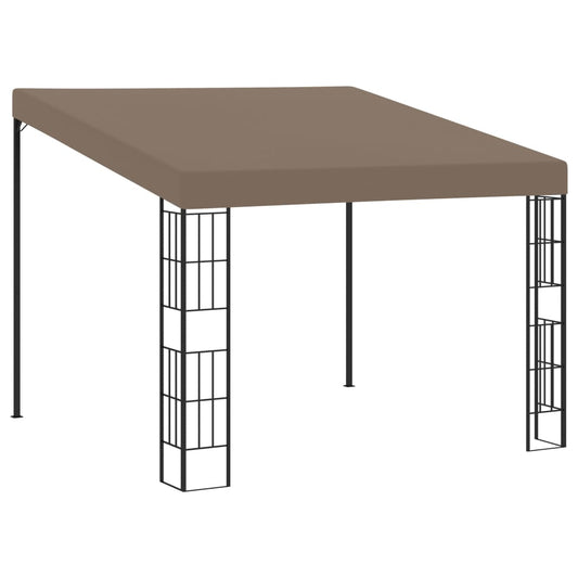 vidaXL Wall-mounted Gazebo 3x3 m Taupe Fabric