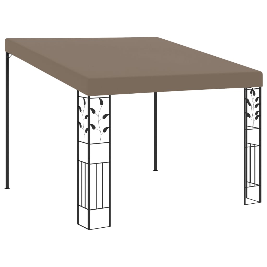 vidaXL Wall-mounted Gazebo 3x3x2.5 m Taupe