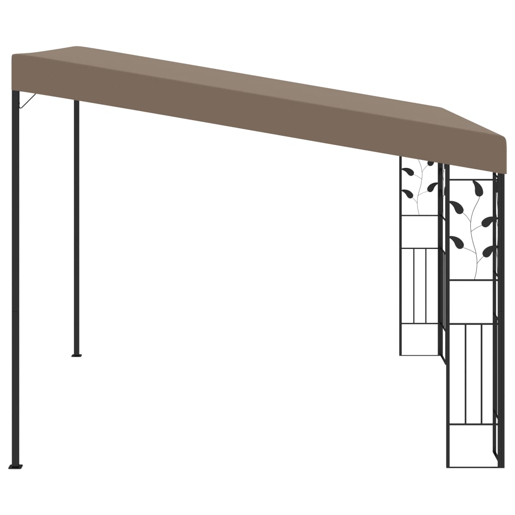 vidaXL Wall-mounted Gazebo 3x3x2.5 m Taupe