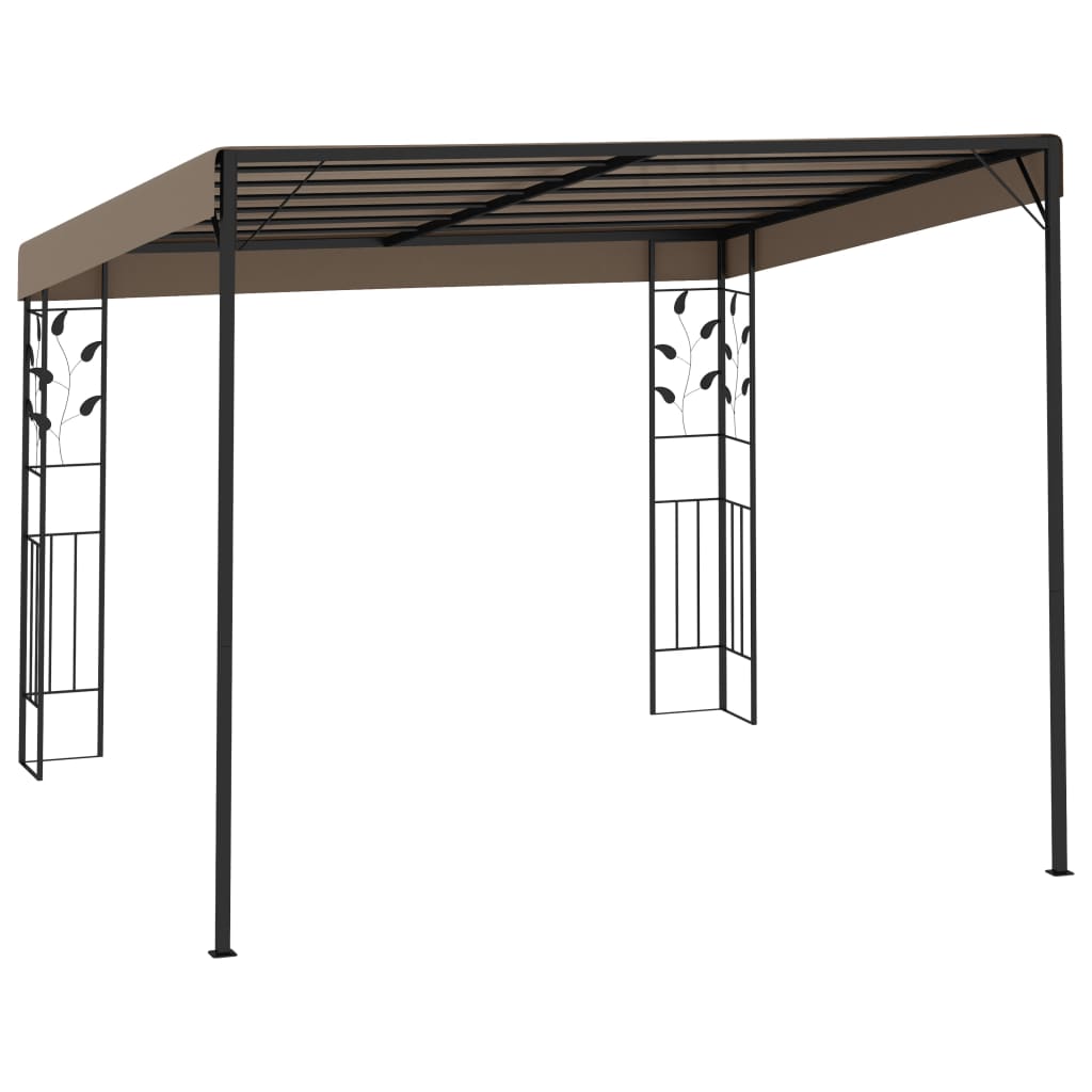 vidaXL Wall-mounted Gazebo 3x3x2.5 m Taupe