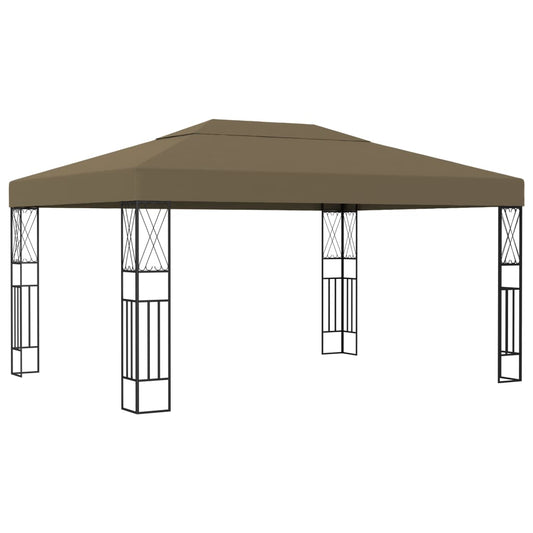 Gazebo | Taupe | Fabric (100% polyester), steel | Large