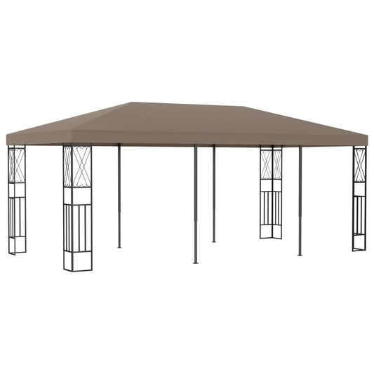 Gazebo | Taupe | Fabric (100% polyester), steel | 6x3 m | Durable
