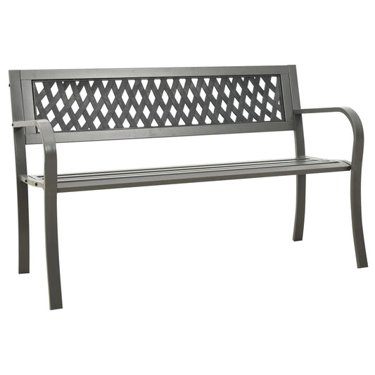 Garden Bench 125 cm Steel Grey