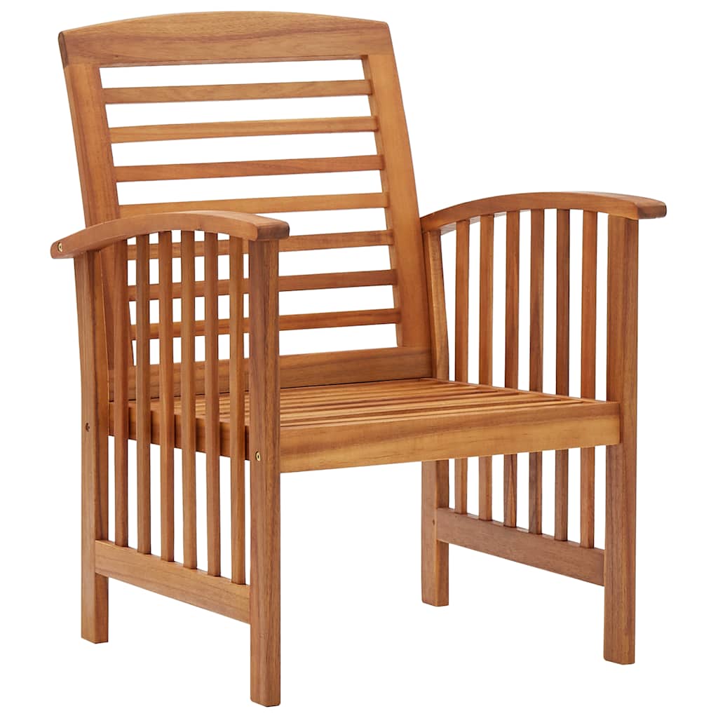 Garden Chair | Set of 2 | Natural wood | Solid acacia wood | Standard