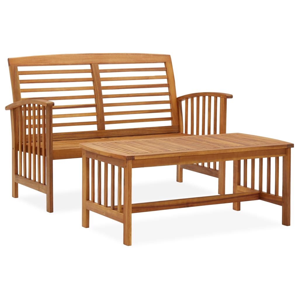 Garden Lounge Set | Brown | Solid acacia wood | Medium |  Durable