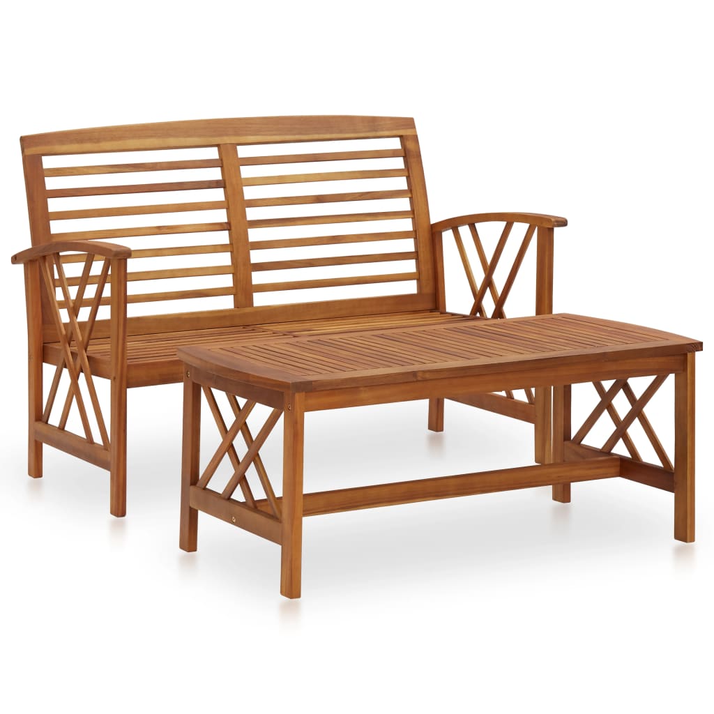Garden Lounge Set | Natural wood | Solid acacia wood | Medium |  Strong