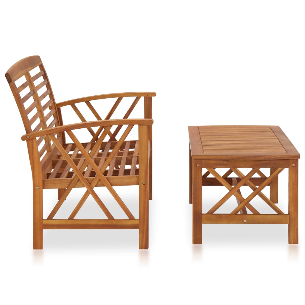 Garden Lounge Set | Natural wood | Solid acacia wood | Medium |  Strong